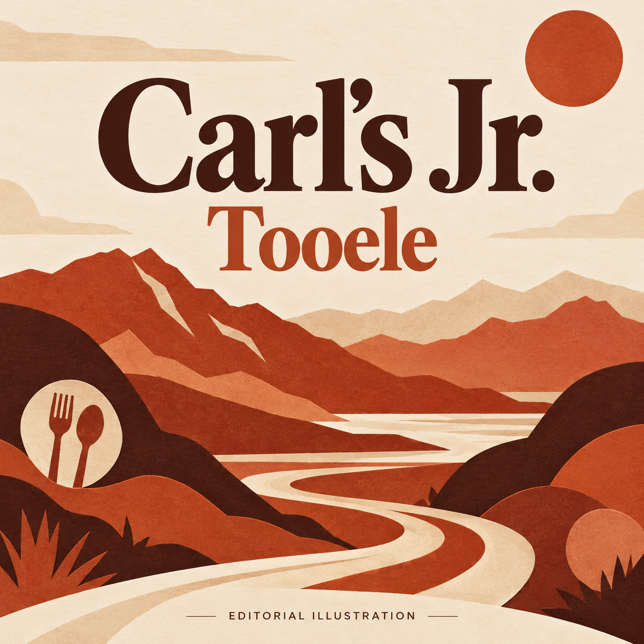 AI-generated editorial illustration for Carl's Jr.